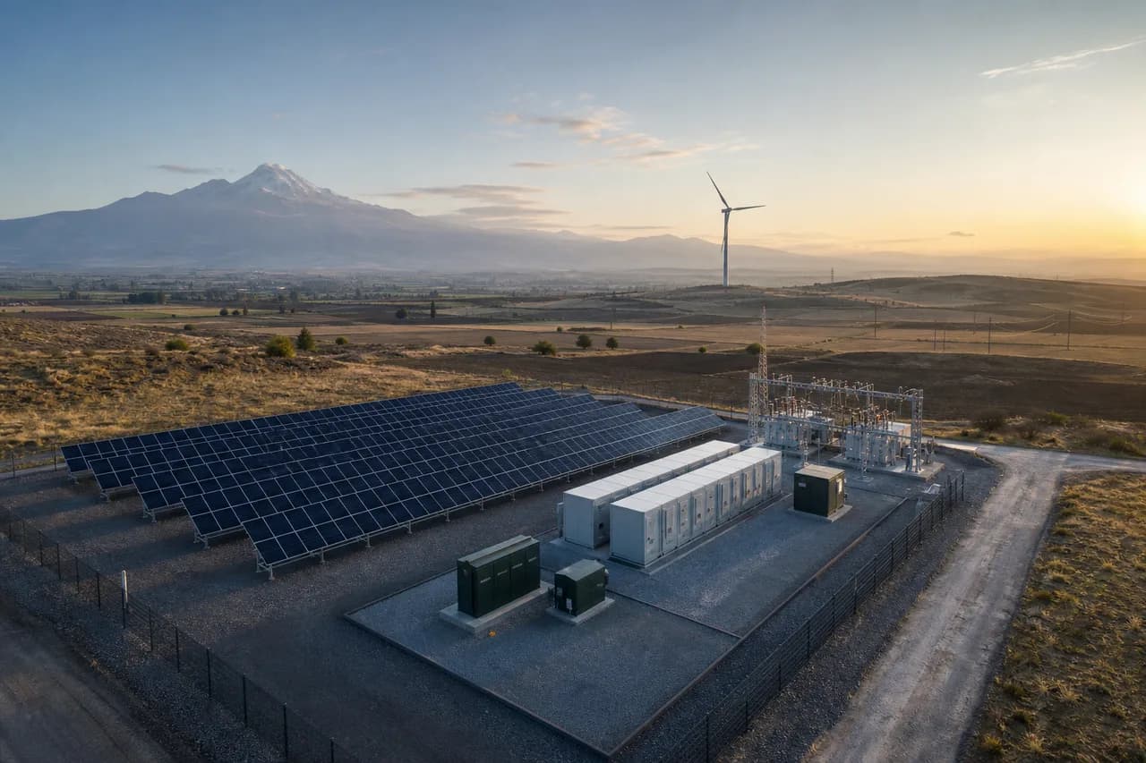 Erciyes eteklerinde hibrit güneş, rüzgâr ve enerji depolama sistemi